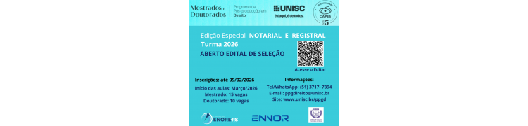 Mestrado e Doutorado em Direito - UNISC - ENORE-RS - ENNOR - IRIB
